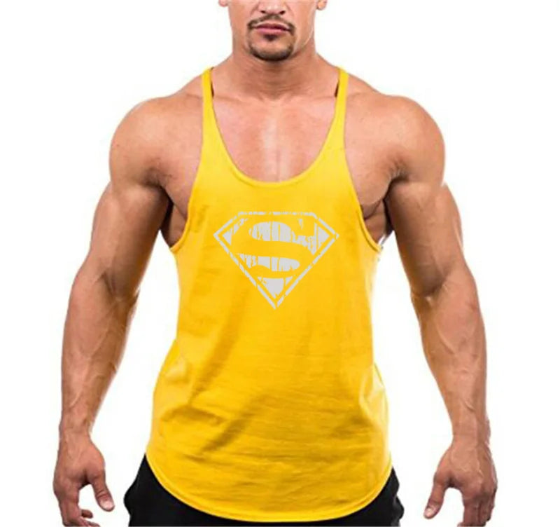 Gym Muscle Fitness Training Running Vest Clothing Tank Top Mens Bodybuilding Sleeveless Singlets Fashion Workout  Undershirt