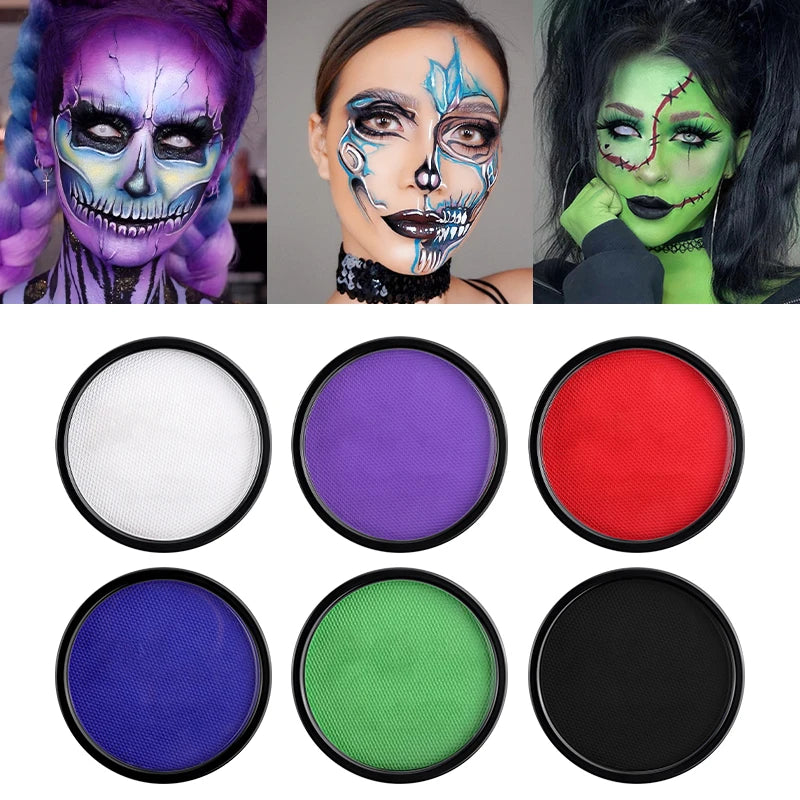 Water-Based Body Paint,Non-Toxic, Vibrant Colors, Easy Wash Off for Face & Skin, Safe for Kids & Adults,Party & Halloween Makeup