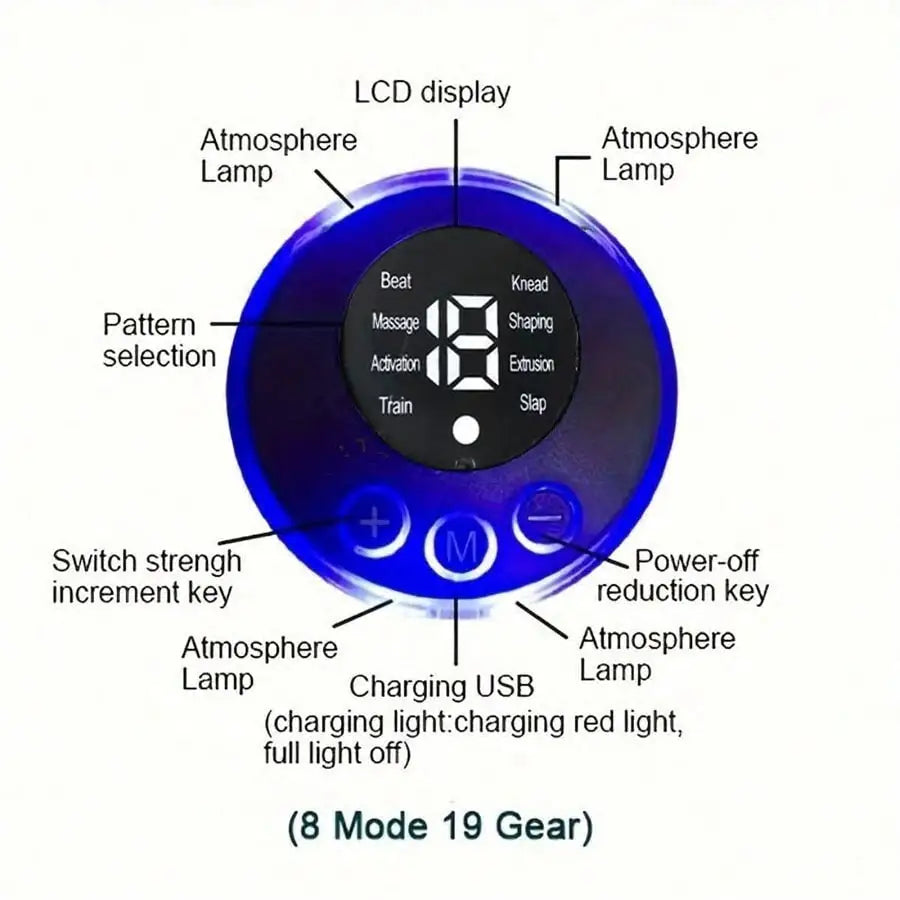 Portable Muscle Trainer, Intelligent Wireless Fitness Apparatus For Men Woman Abdomen/Arm/Leg Home Office Exercise Ab Workouts