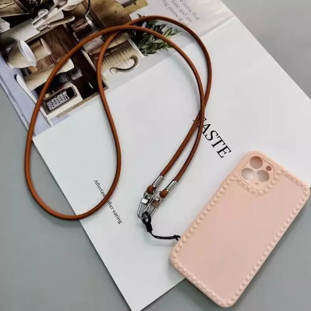 120cm Adjustable PU leather Bag Strap Crossbody Shoulder bag Strap Mobile Phone Lanyard Handbag Handle Replacement Bag Belt