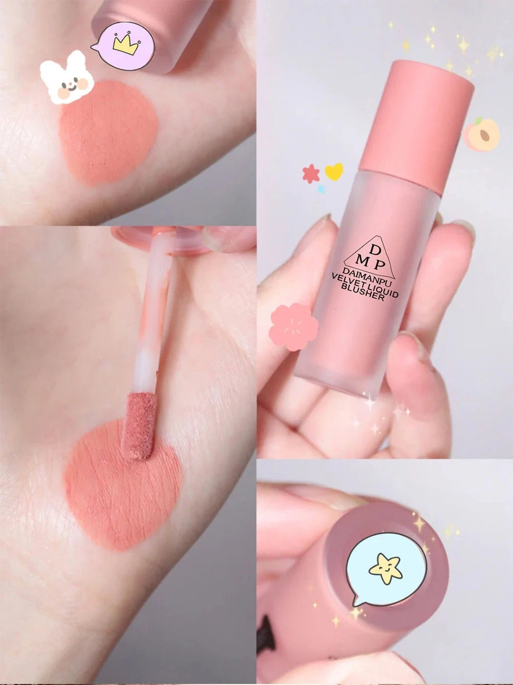 Liquid Blush Long-acting Waterproof Easy Halo Dye Brightens The Face Smooth Peach Red Female Cosmetics