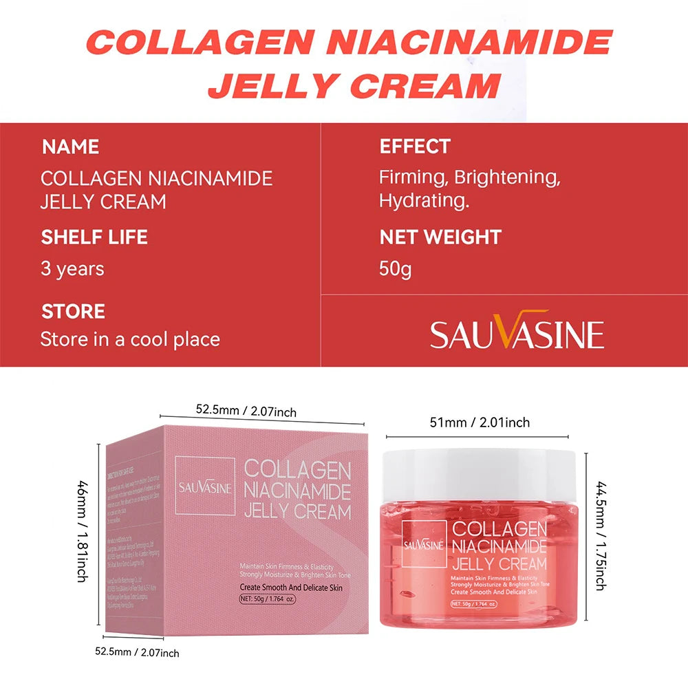 24h Glow & Lifted Collagen Jelly Cream Niacinamide And Hydrolyzed Collagen Strengthen The Skin Barrier And Moisturize The Skin