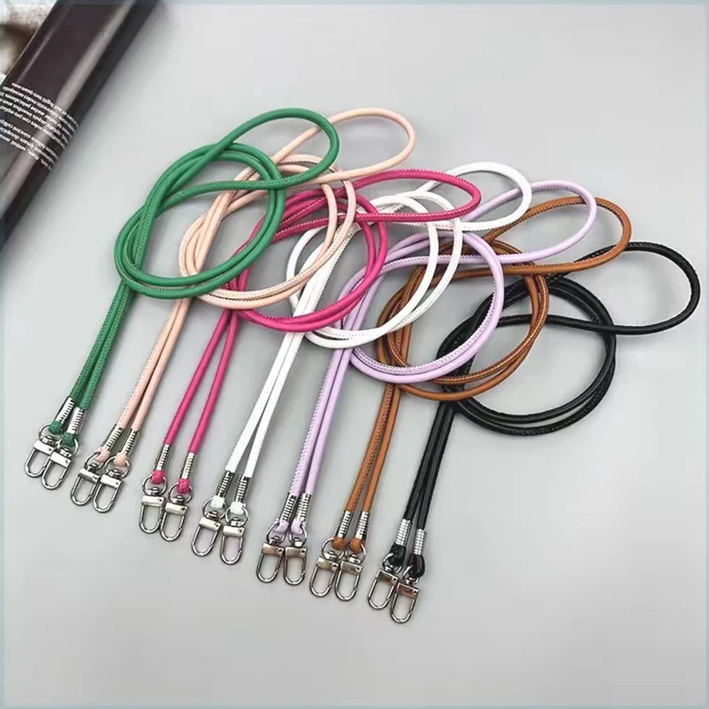 120cm Adjustable PU leather Bag Strap Crossbody Shoulder bag Strap Mobile Phone Lanyard Handbag Handle Replacement Bag Belt