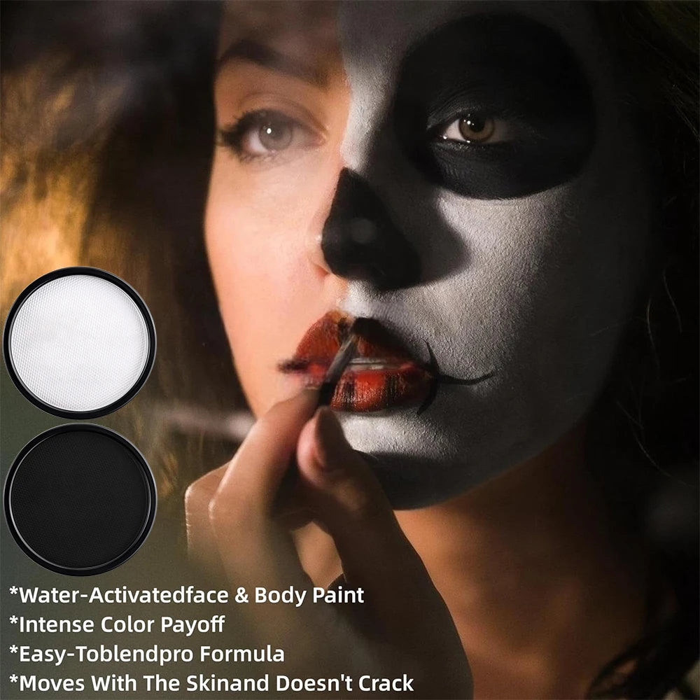Water-Based Body Paint,Non-Toxic, Vibrant Colors, Easy Wash Off for Face & Skin, Safe for Kids & Adults,Party & Halloween Makeup