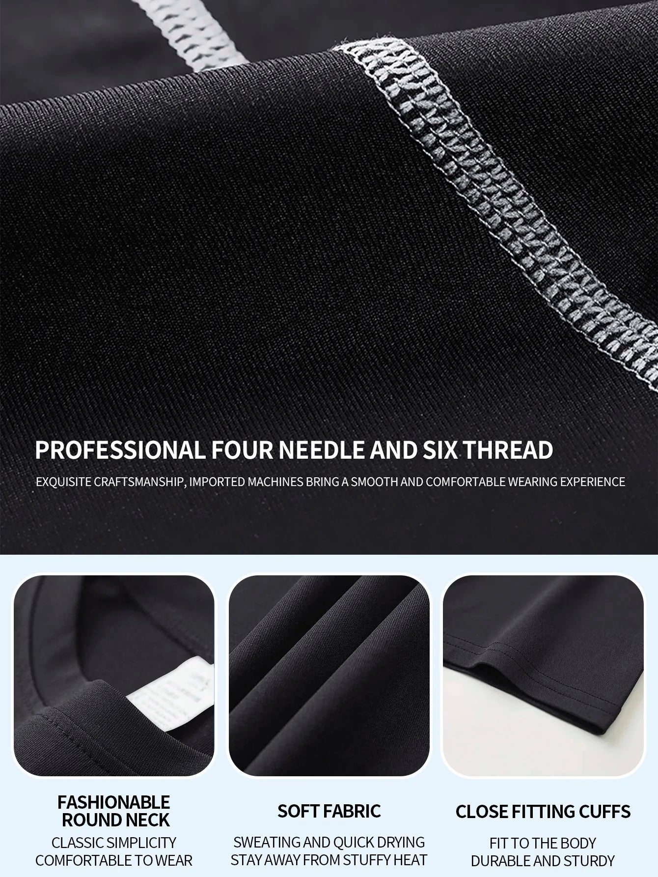 Fitness Clothing Mens Tight Round Neck Long Sleeve Gym Fitness Trainer Sweatshirt Mens Jogging Sweatshirt Sweatshirt Tops