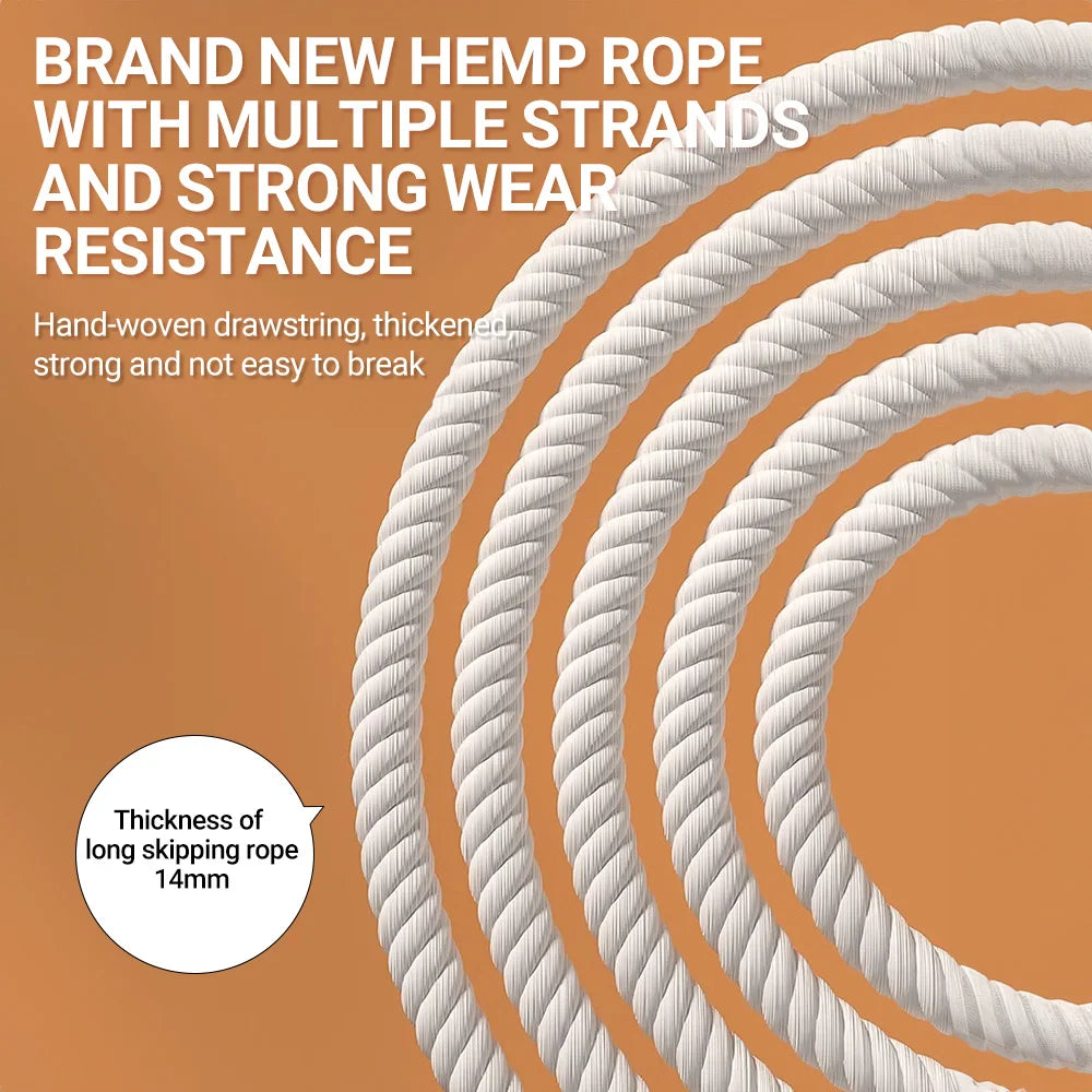 ST ORIGINAL  3/10/15m Thick Long Jump Rope Spring Group Skipping Rope Anti-slip Wooden Handles School Collective Sports Shaking