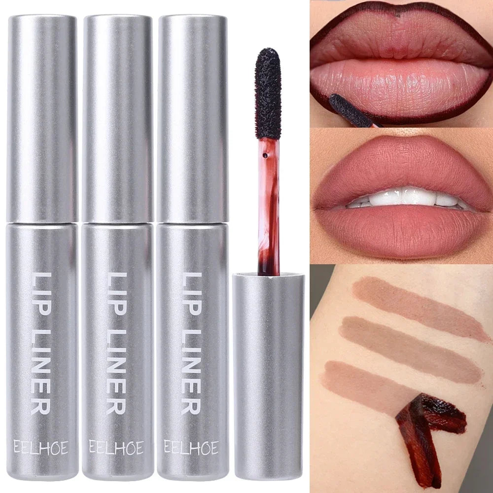 Waterproof Lip Liner Peel Off Tattoo Lipgloss Waterproof Long Lasting Matte Lip Tint Brown Contour Tear-off Lips Stain Cosmetic