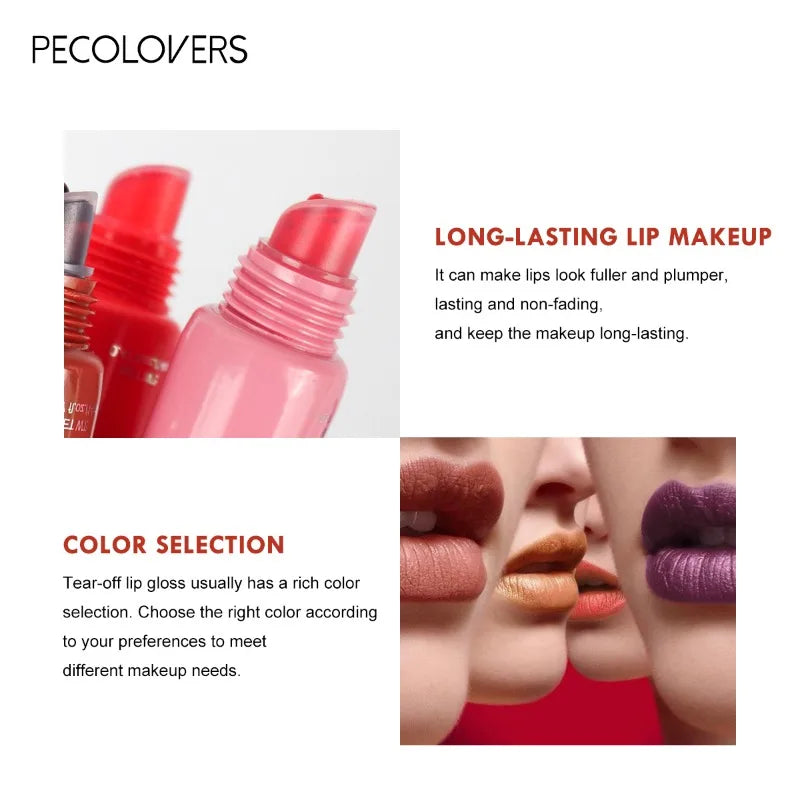 New Lip Stain Peel Off and Reveal - Long Lasting Waterproof Pink Lip Tint Transfer Proof Natural Lip Stain