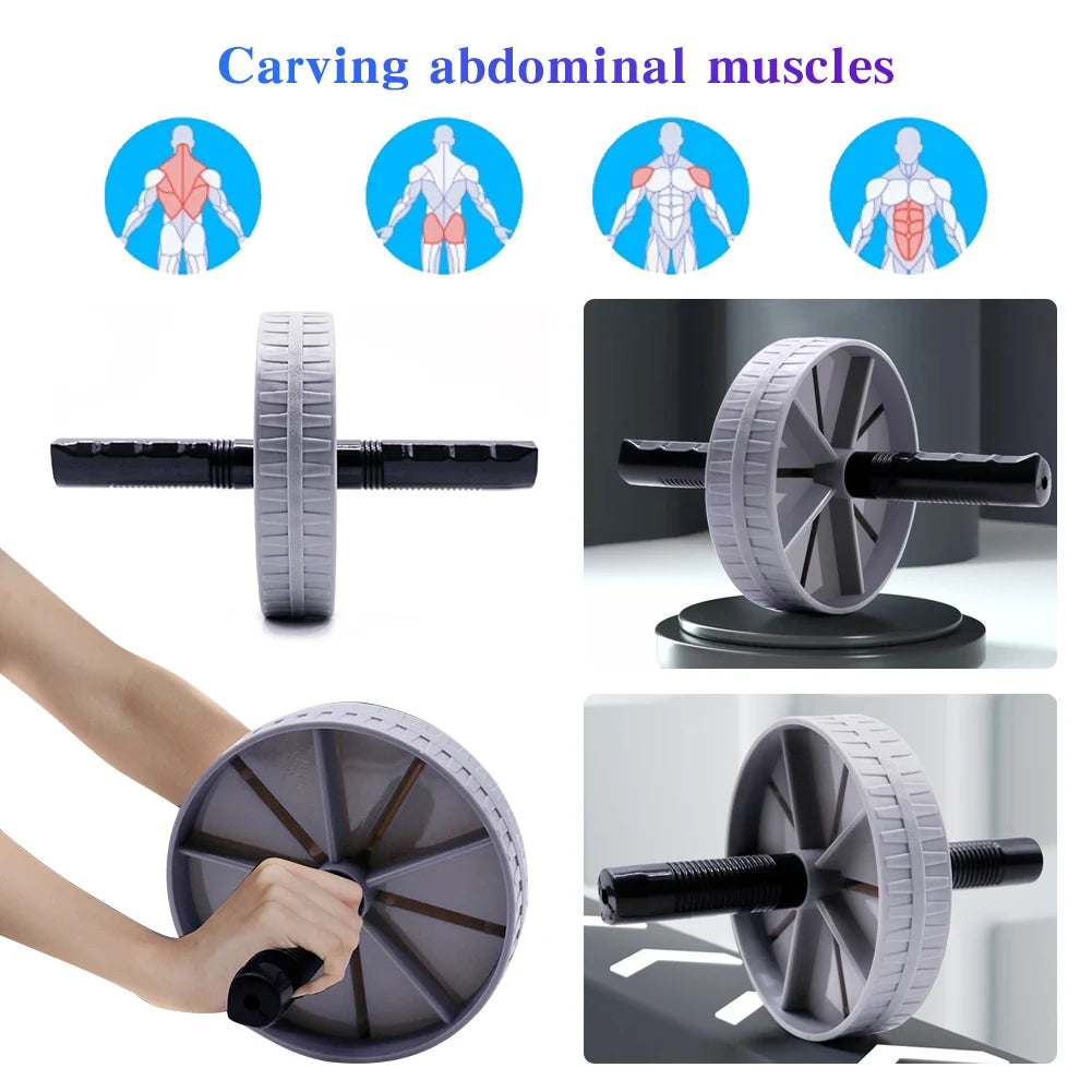1PCS Workout AB Roller No Noise Abdominal Trainer Non-slip Abdominal Roller Strengthen Muscle Exercise Equipment For Home Gyms