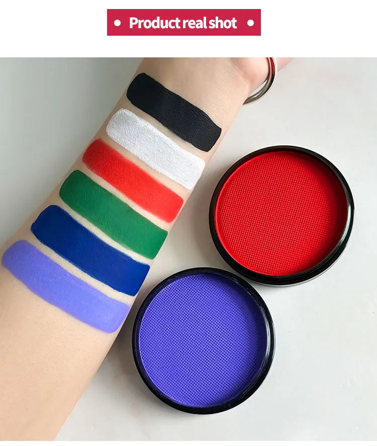 Water-Based Body Paint,Non-Toxic, Vibrant Colors, Easy Wash Off for Face & Skin, Safe for Kids & Adults,Party & Halloween Makeup