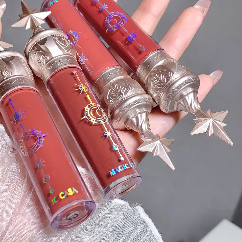 2024 New Moisturizing Lip stain Mirror Lip Gloss Set Glass Glow Matte Lip tint Lipstick Star Cosmetics