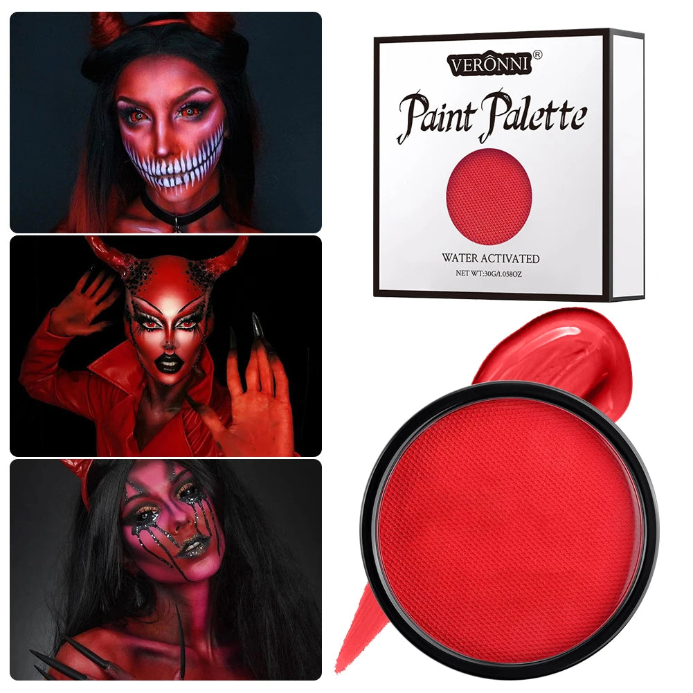 Water-Based Body Paint,Non-Toxic, Vibrant Colors, Easy Wash Off for Face & Skin, Safe for Kids & Adults,Party & Halloween Makeup