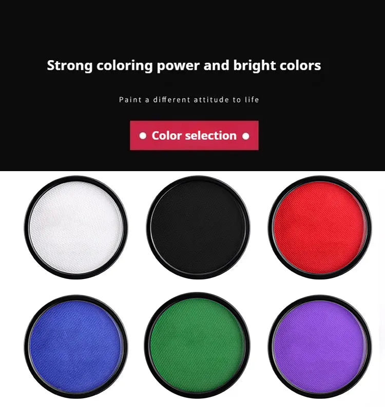 Water-Based Body Paint,Non-Toxic, Vibrant Colors, Easy Wash Off for Face & Skin, Safe for Kids & Adults,Party & Halloween Makeup