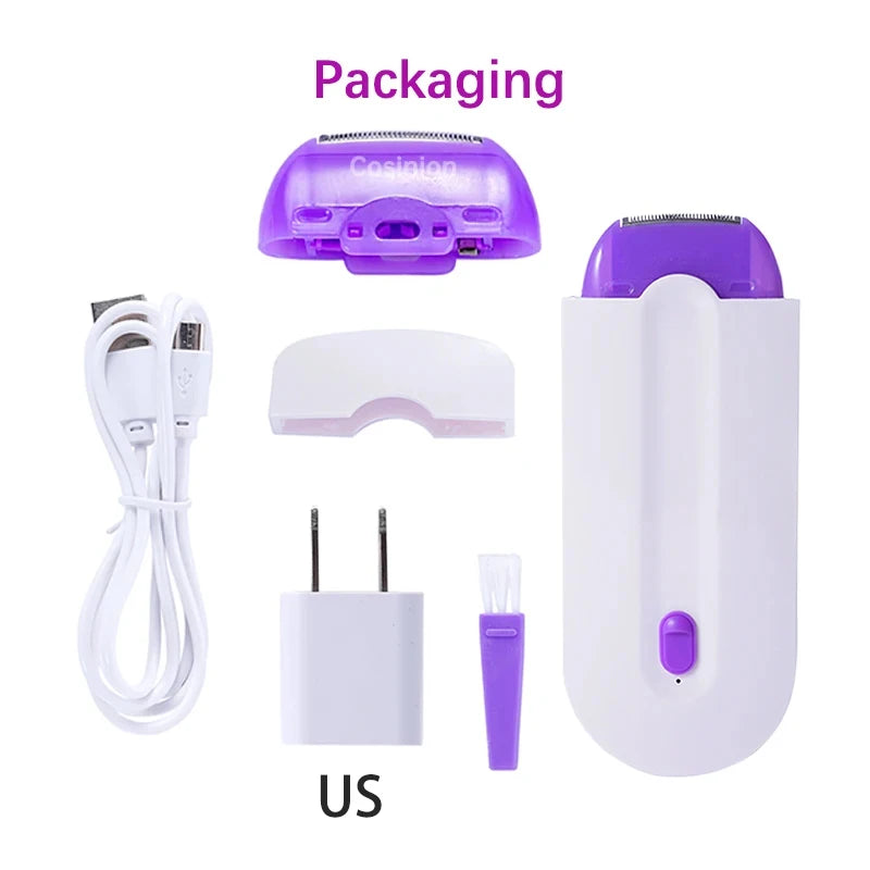 Professional Painless Hair Removal Kit Laser Touch Epilator  Usb Rechargeable Body Face Leg Bikini Remove Depilador Shaver