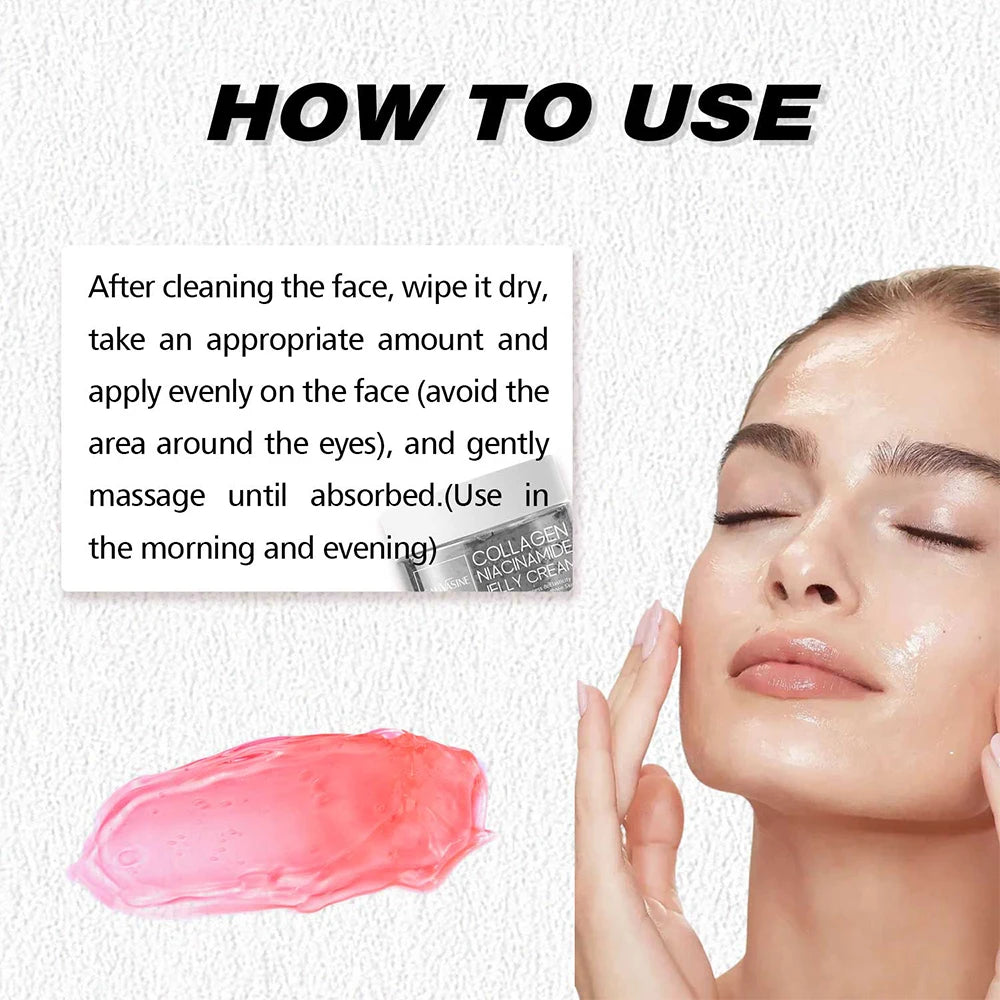 24h Glow & Lifted Collagen Jelly Cream Niacinamide And Hydrolyzed Collagen Strengthen The Skin Barrier And Moisturize The Skin