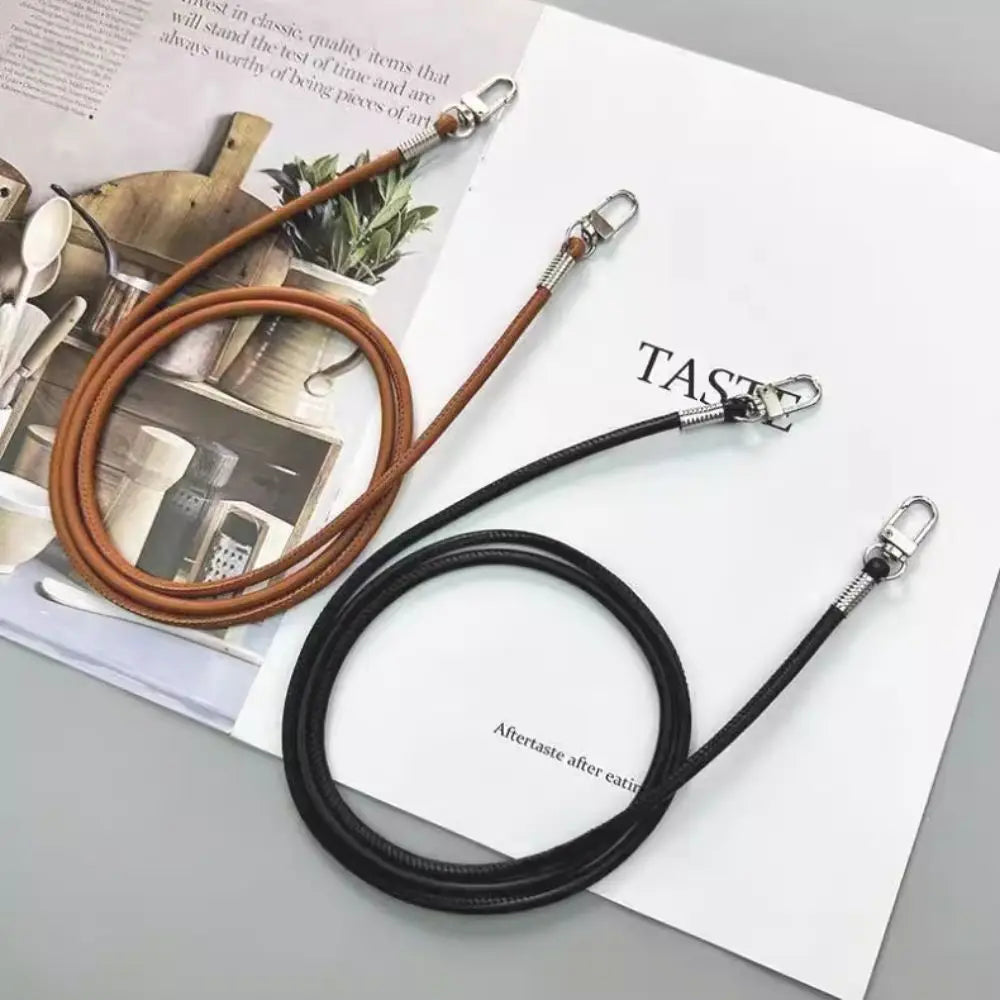 120cm Adjustable PU leather Bag Strap Crossbody Shoulder bag Strap Mobile Phone Lanyard Handbag Handle Replacement Bag Belt