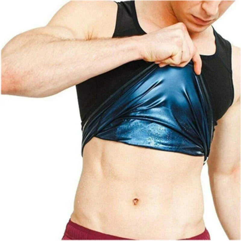 Men Gym Sportswear Sweating Clothing Weight Loss Fat Burning Fitness Sauna Sweat Suits Body Shaper Workout Compression Shapewear